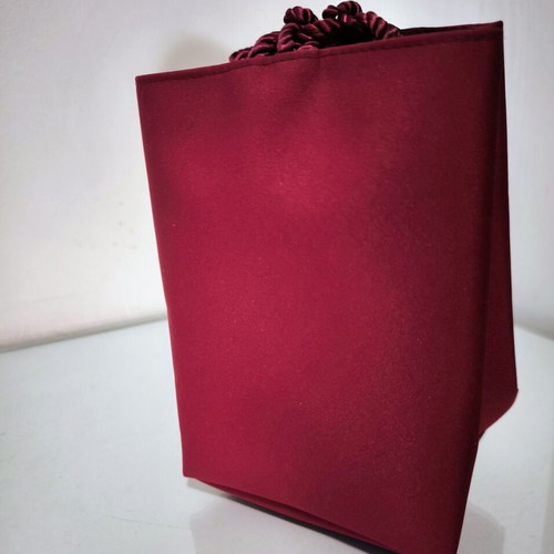 Lalique Super Model Red Burgundy Silk Tassel Handbag