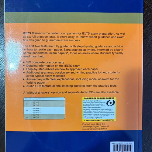 IELTS Trainer book like new for preparation