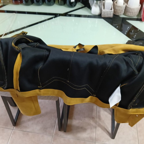 Clock House women's leather jacket like new, yellow, size L