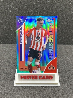 2025-26 Topps Chrome UEFA Chemsdine Talbi Future Stars Teal Refractor card like new