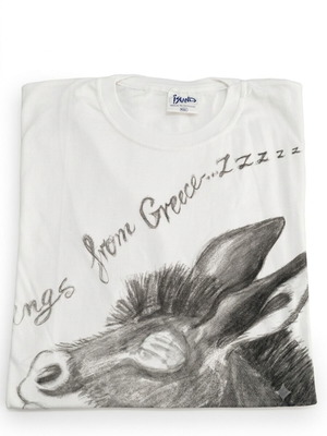 T-Shirt "Greetings from Greece zzzzzz" like new, size 3XL, white