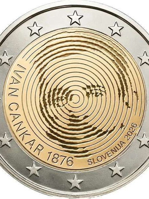 Slovenia 2 Euro 2026 UNC Cankar commemorative coin