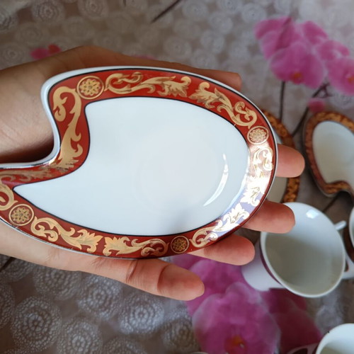 Limoges France tea set unused, 4 cups and 6 saucers