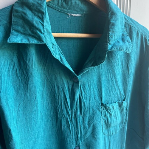 Shirt dress petrol used with wide fit size M