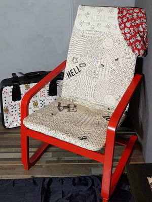 Relax chair custom made, hand renovated and painted
