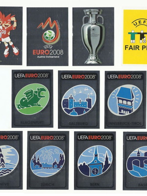 Panini Euro 2008 Football Stickers like new, set of 11