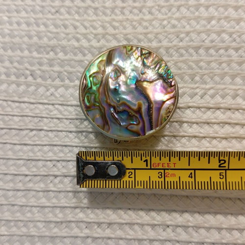 Vintage Mexican abalone pillbox
