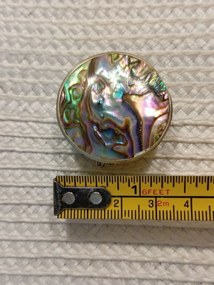 Vintage Mexican abalone pillbox