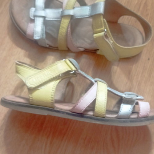Superfit children's sandals multicolour with yellow and silver straps