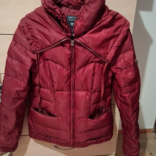 Guess down jacket, burgundy, size S