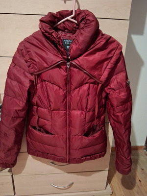 Guess down jacket, burgundy, size S