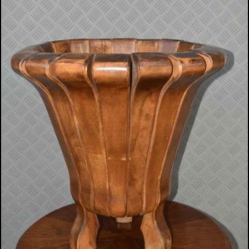 Wooden flowerpot old used, dimensions 50.5x50 cm