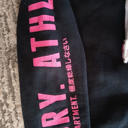 Superdry hoodie jacket used, slim fit, size XS/S, blue and pink