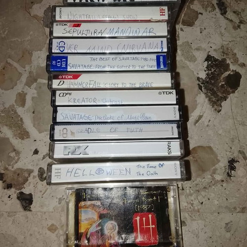 Heavy Metal Cassette Tapes used, various artists