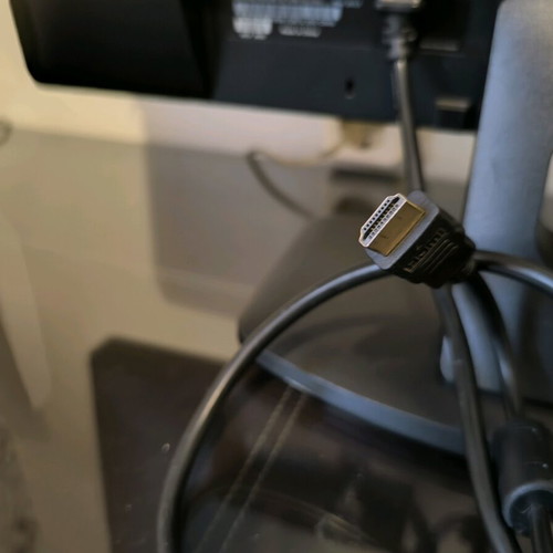 Dell 21-inch monitor used with connection and power cables
