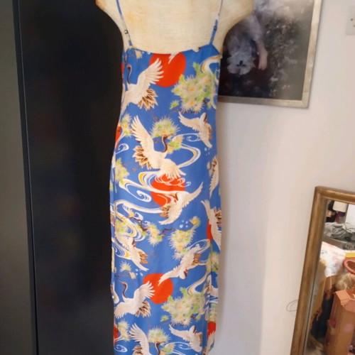 Superdry dress used, size 40, blue viscose