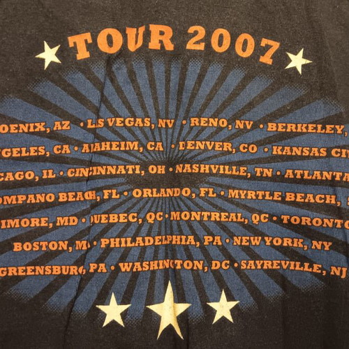 G3 US Tour 2007 T-shirt like new, XXL, black