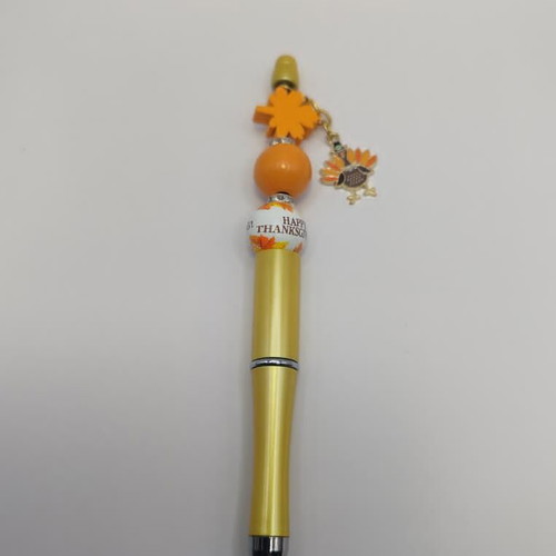 Handmade Christmas-themed pen new, yellow-orange color
