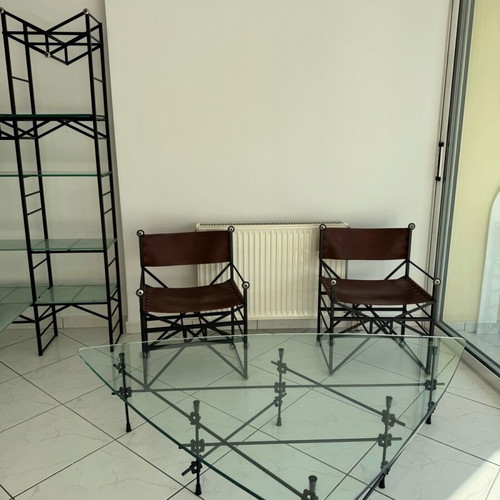 Coffee table with safety glass surface Neokatoikein like new