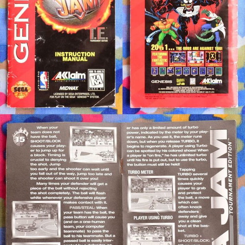 NBA Jam Tournament Edition Sega Genesis Mega Drive game used