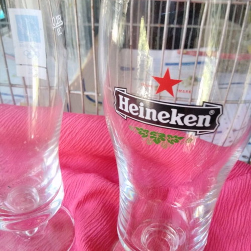 COLLECTIBLE COLUMN GLASSES WITH THIN GLASS AND THE FIVE PIECES 17 EUROS