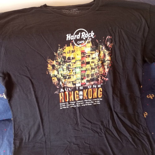 Hard Rock Cafe Hong Kong T-shirt like new, XXL, black