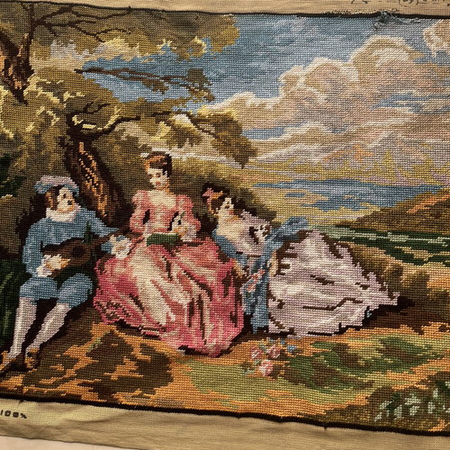 Handmade embroidered tapestry used, 1.10x0.47 m