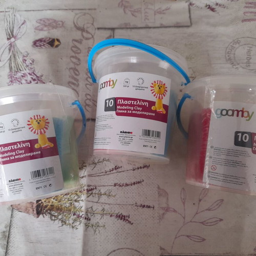 Goomby Modeling Clay Set 3 Containers 500g, 10 Pieces