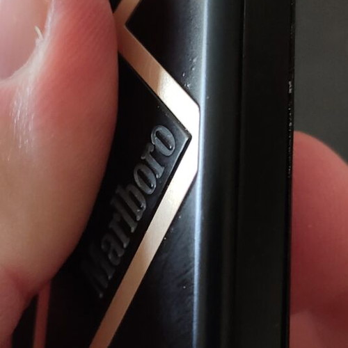 Marlboro Metal Lighter used, model adm AO088 black and gold