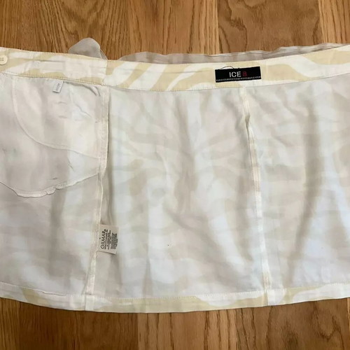 Vintage Iceberg mini skirt used, white and beige