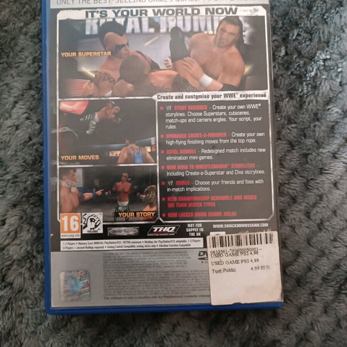 Smack Down Vs Raw 2010 PlayStation 2 game like new