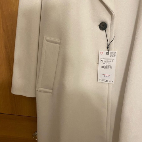 Zara Oversized Long Soft Straight Coat New, White