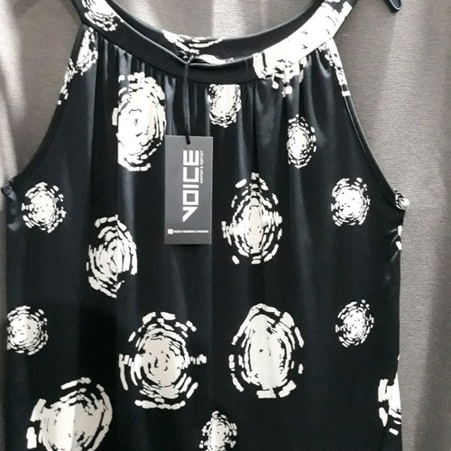 Sleeveless tank top - summer, black color with patterns, Size One Size, new, women
