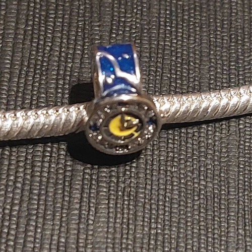 Charm watch A.L.E. new, silver with blue and yellow enamel