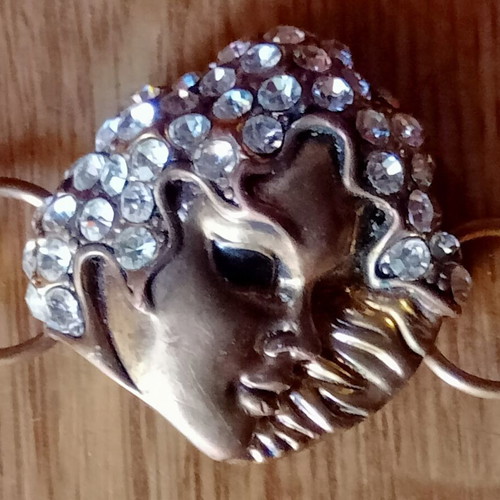 Bronze bracelet with female mask design, A2S