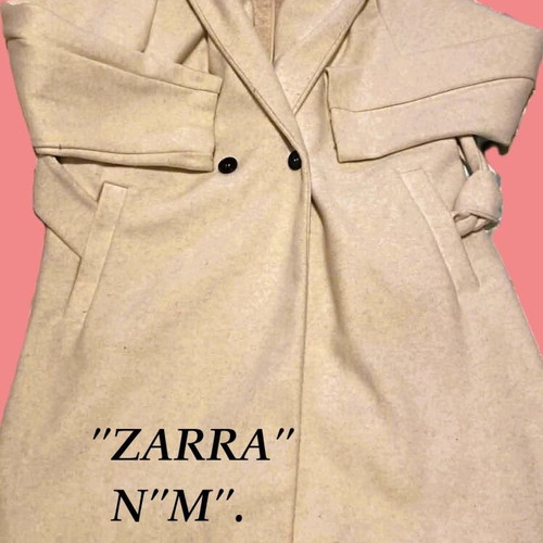 Zara beige coat like new, size M