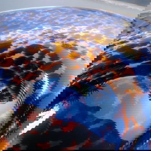 Διακοσμητικό γυάλινο πιάτο ταρταρούγκα καινούργιο από ιταλικό εργοστάσιο