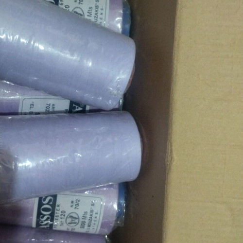 Polyester sewing cones butterfly purple lilac, pack of 7
