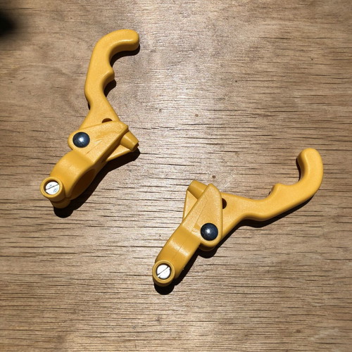 Vintage brake levers for BMX bike yellow color new