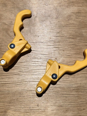 Vintage brake levers for BMX bike yellow color new
