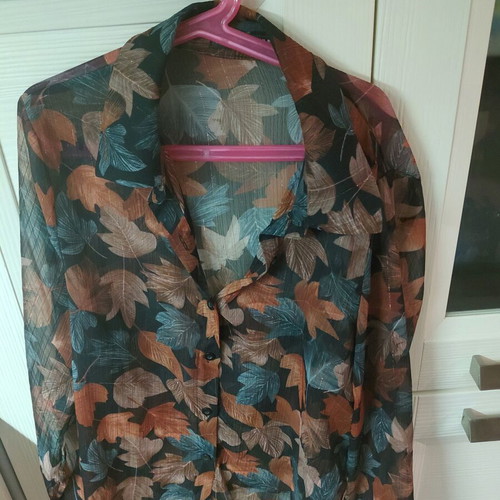 Shein women's shirt like new, black and brown, summer airy
