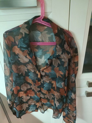 Shein women's shirt like new, black and brown, summer airy
