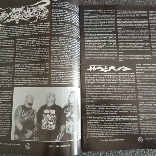Beyond The Realms Of Death fanzine like new, Spanish