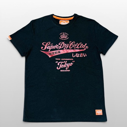 Superdry Vintage Graphic T-Shirt Black Size L like new