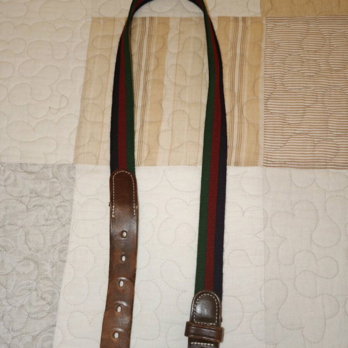 Unisex fabric belt like new with leather details, Cordings