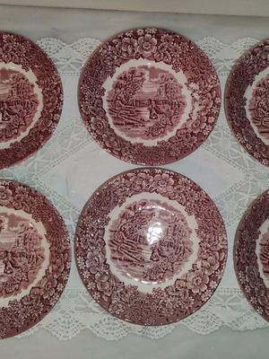 British Anchor Ironstone Memory Line plates like new, set of 6