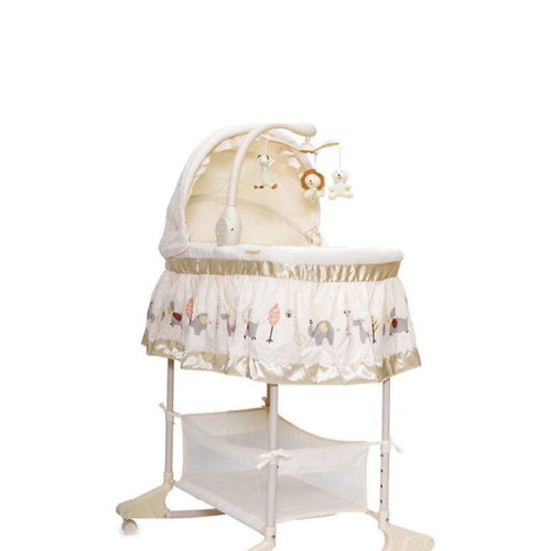 Baby cot like new with adjustable height and musical toy