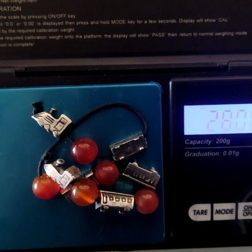Silver 925 Begleri Train with Amber Beads new