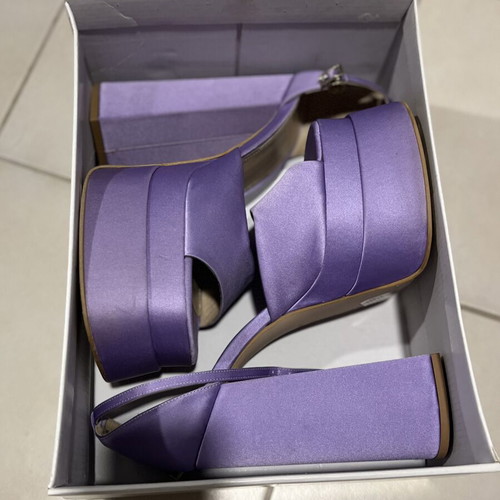 Tsakiris Mallas purple high heel shoes, size 40