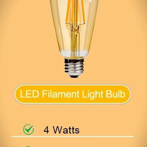 Edison type bulb 4W E27 LED chip new, retro antique 1930 style
